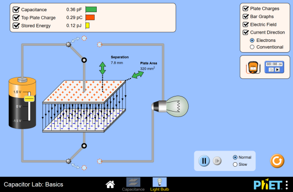 Capacitor Lab: Basics Screenshot